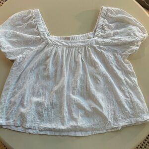 Splendid - Size L - Nicki Jacquard Blouse (Puff Sleeve Off or On the Shoulder)